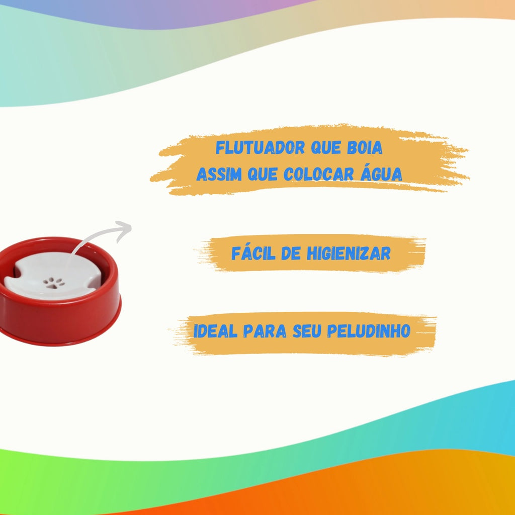 Bebedouro p/ Pelos longos - Especial Premium para Cães - Sem molhar os pelos