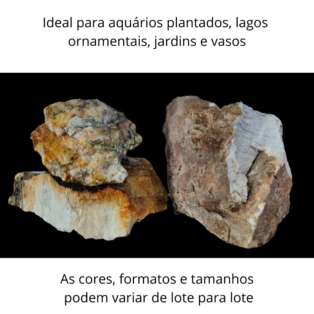 Rochas Para Aquários Agua Doce 1kg Pedra Plantado Lago Peixe Jumbo Cascata Natural Decoração Decorativo Enfeite Toca
