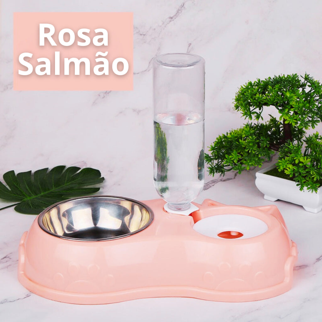 Comedouro E Bebedouro Automático Para Cães Gatos Pet Filhotes