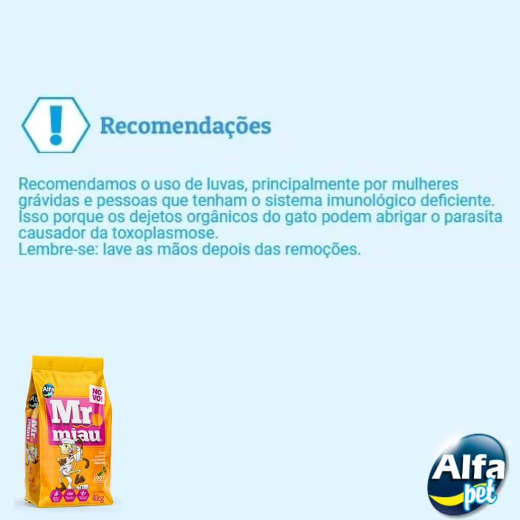 Kit 5un. Areia Sanitária Higiênica Para Gatos Anti Odor Mr. Miau 20kg Total