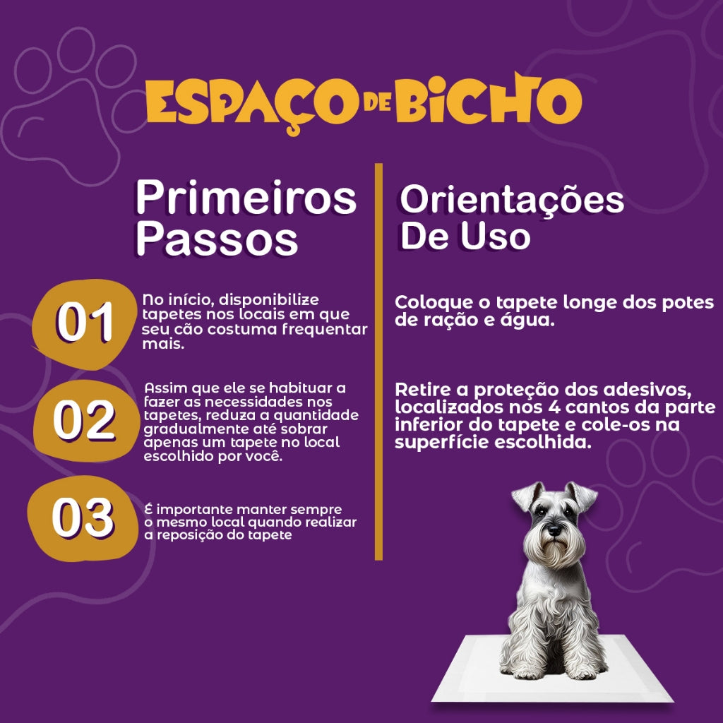 Tapete Higiênico Espaço De Bicho 50 Unidades 50x60 cm