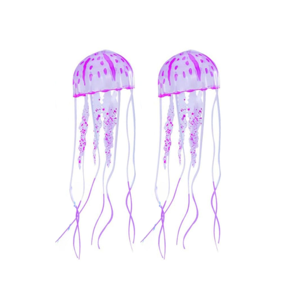 2 Enfeites De Aquário Água Viva Decoração Azul Rosa Verde Amarelo Laranja Lilás