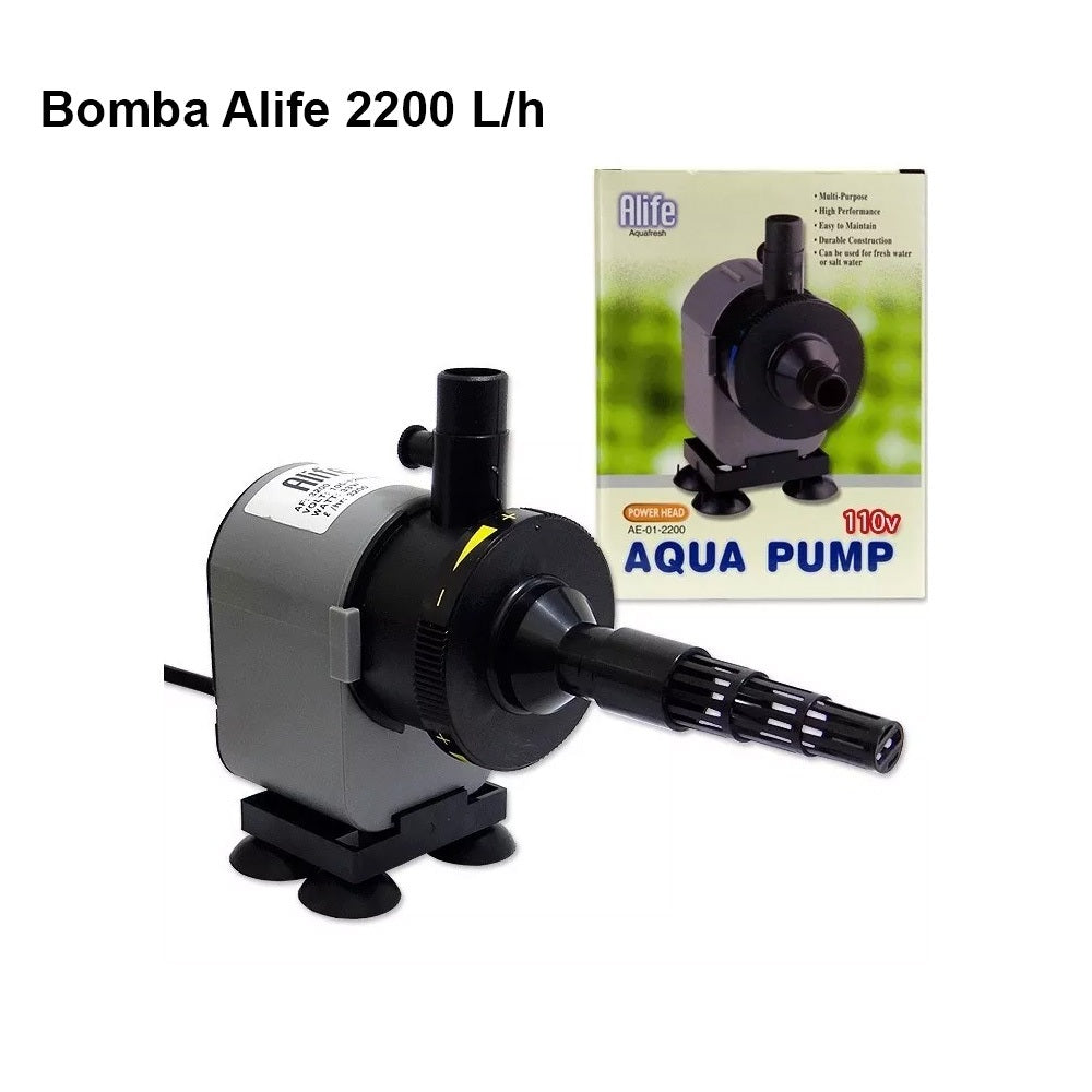 Bomba Submersa Alife 2200 L/h ou 3200 L/h Aquário Lago Fonte 110v