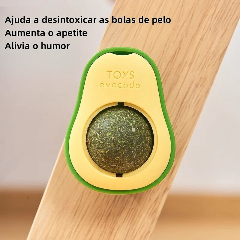 Kit 1-2 Abacate De Brinquedo Para Gatos Com Catnip Erva Gato Natural