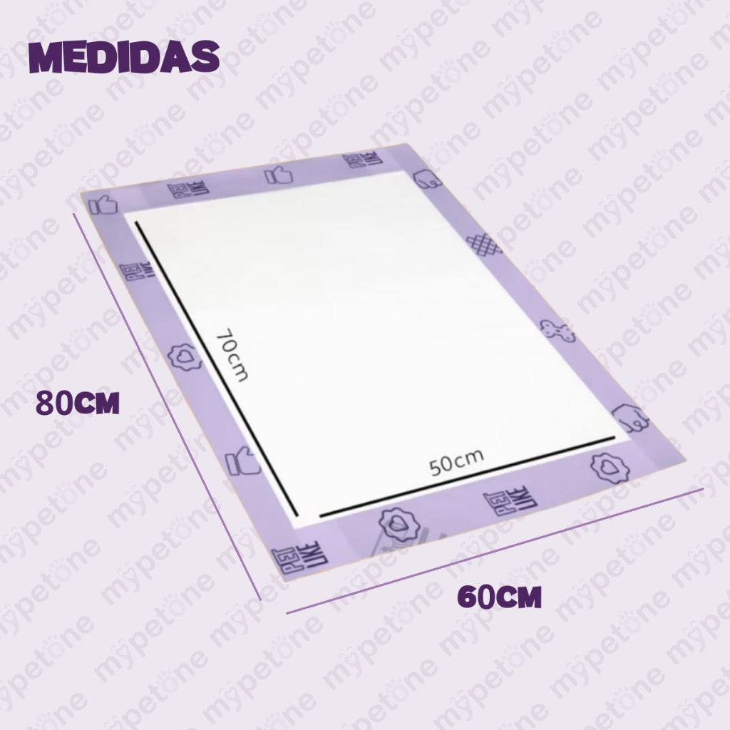 Kit 3 Tapete Higiênico Ultra Pads 80x60 Aroma Lavanda - 90 Unidades