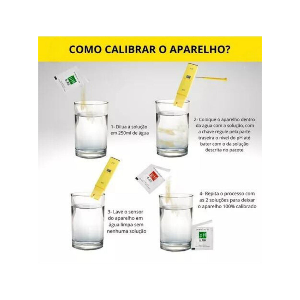 Medidor Digital de pH Portátil Uso Doméstico e Profissional P/ Água
