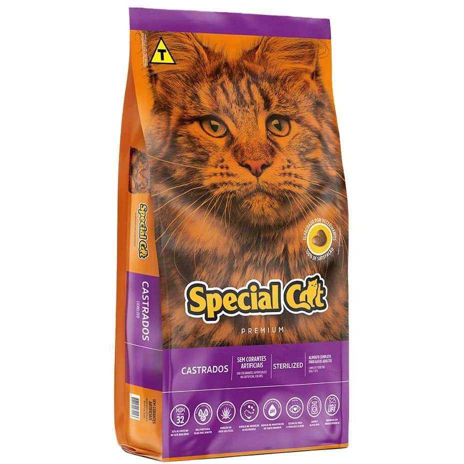 Ração Special Cat Premium Gatos Adultos Castrados 10.1Kg