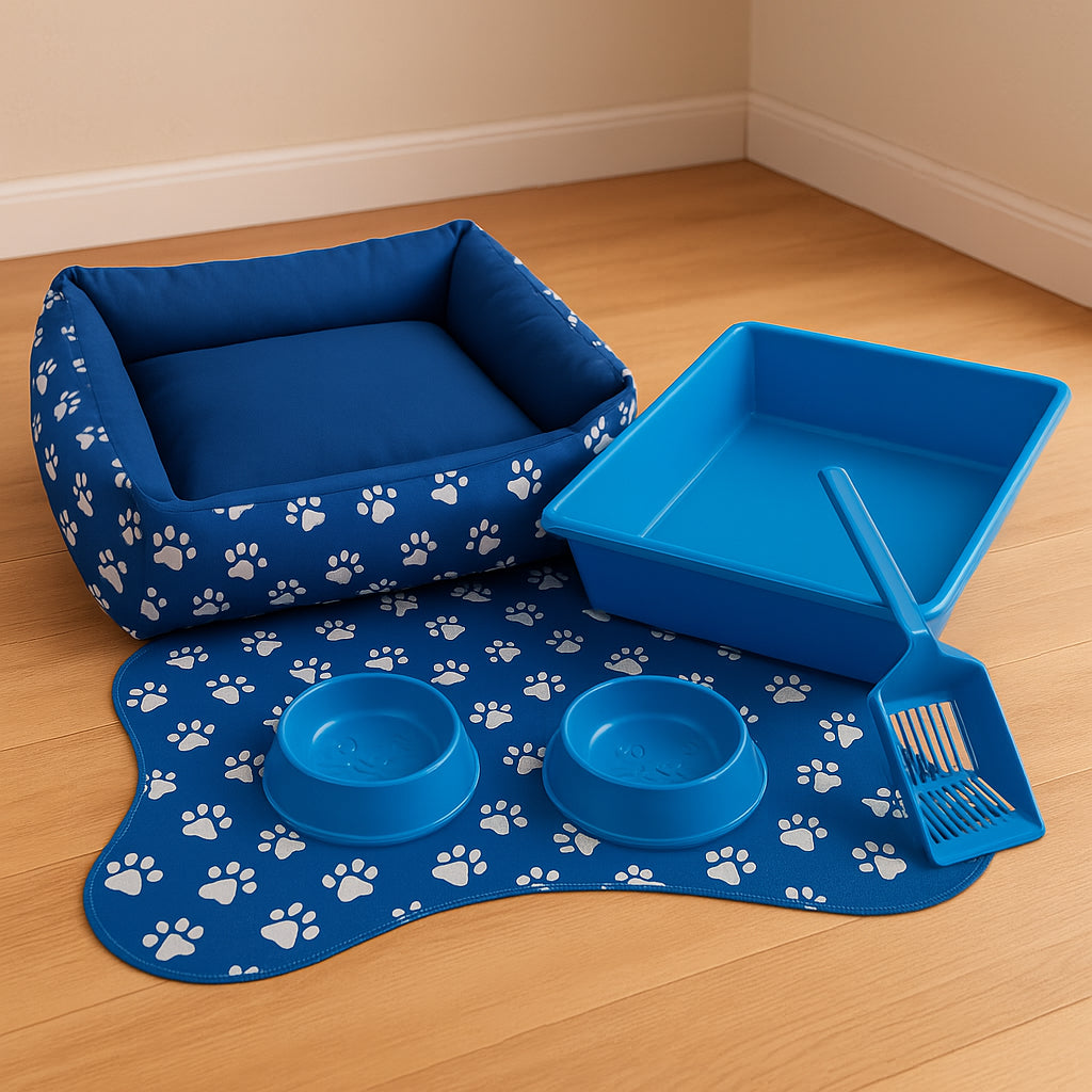 Caminha de Gato + Caixa de Areia + Bebedouro para Gato