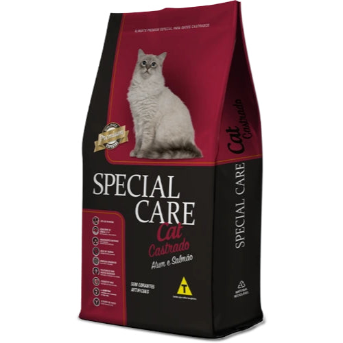 RAÇÃO Kit 3 Special Care Cat Castrado – 3×1 kg | Atum e Salmão SEM CORANTES