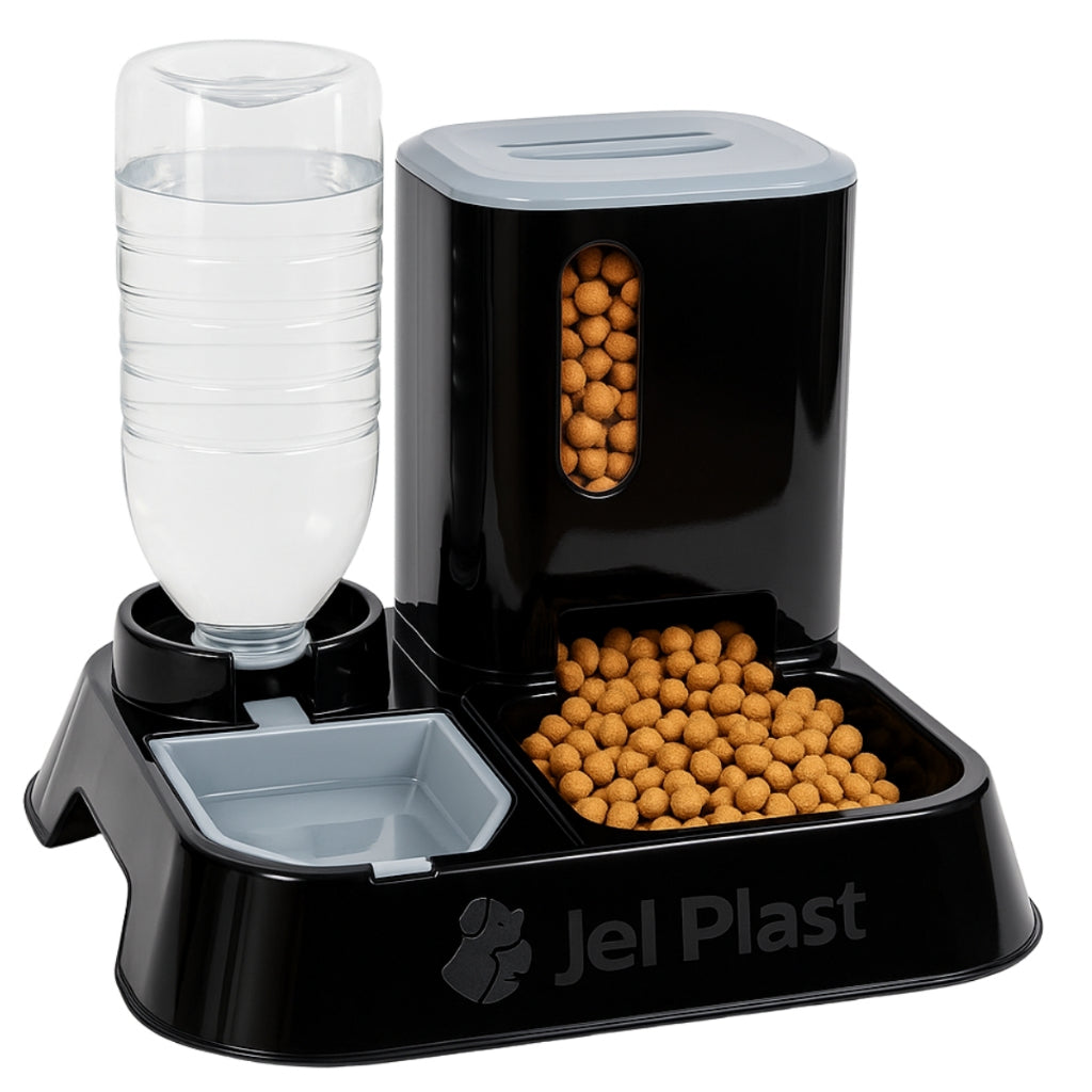 Comedouro com Bebedouro Alimentador Automático Pet 2 em 1 Água e Ração Bebedouro Cachorro Gato