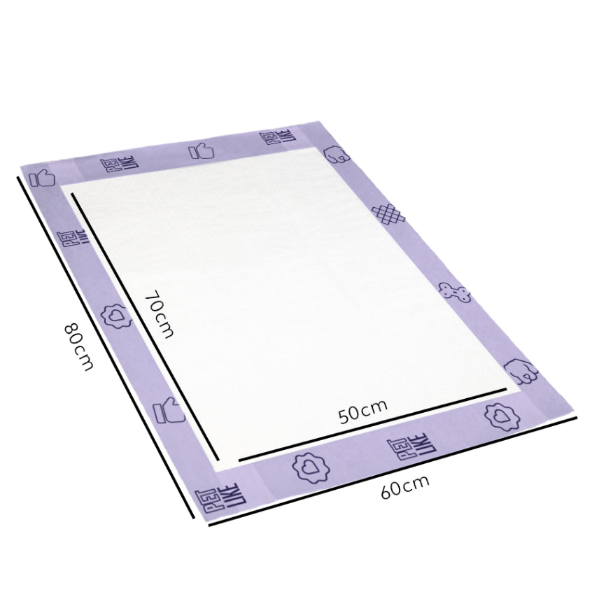 Tapete Higiênico 120 unidades Para Cães Ultra Pads Lavanda 80x60cm PetLike