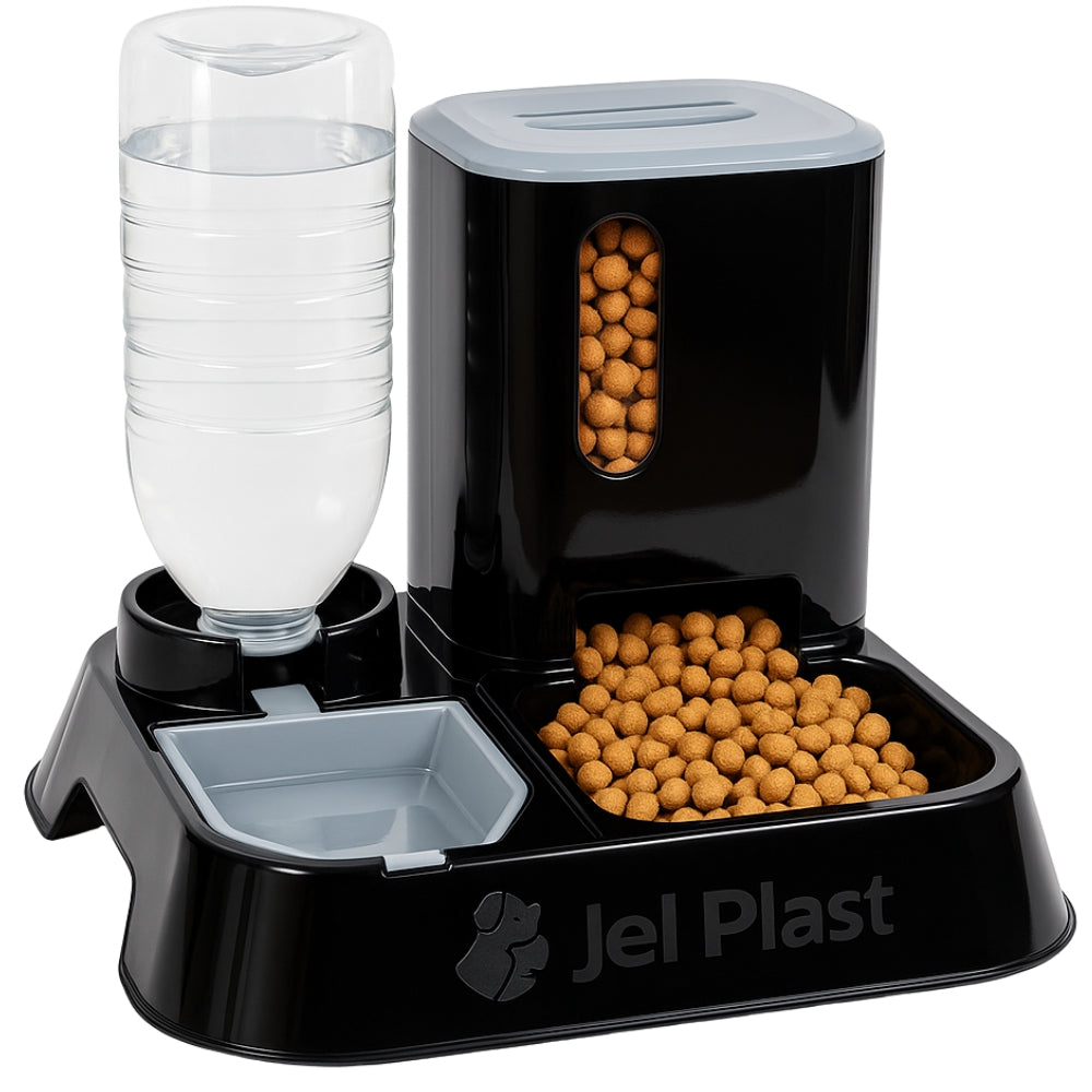 Comedouro com Bebedouro Alimentador Automático Pet 2 em 1 Água e Ração Bebedouro Cachorro Gato