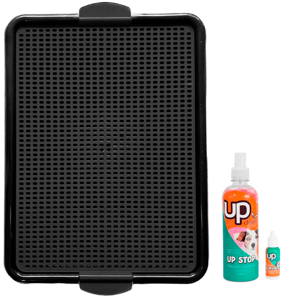Kit Tapete Higiênico Lavável Grande Sanitário Pet + Xixi Sim Não Gato Cães Banheiro de Cachorro