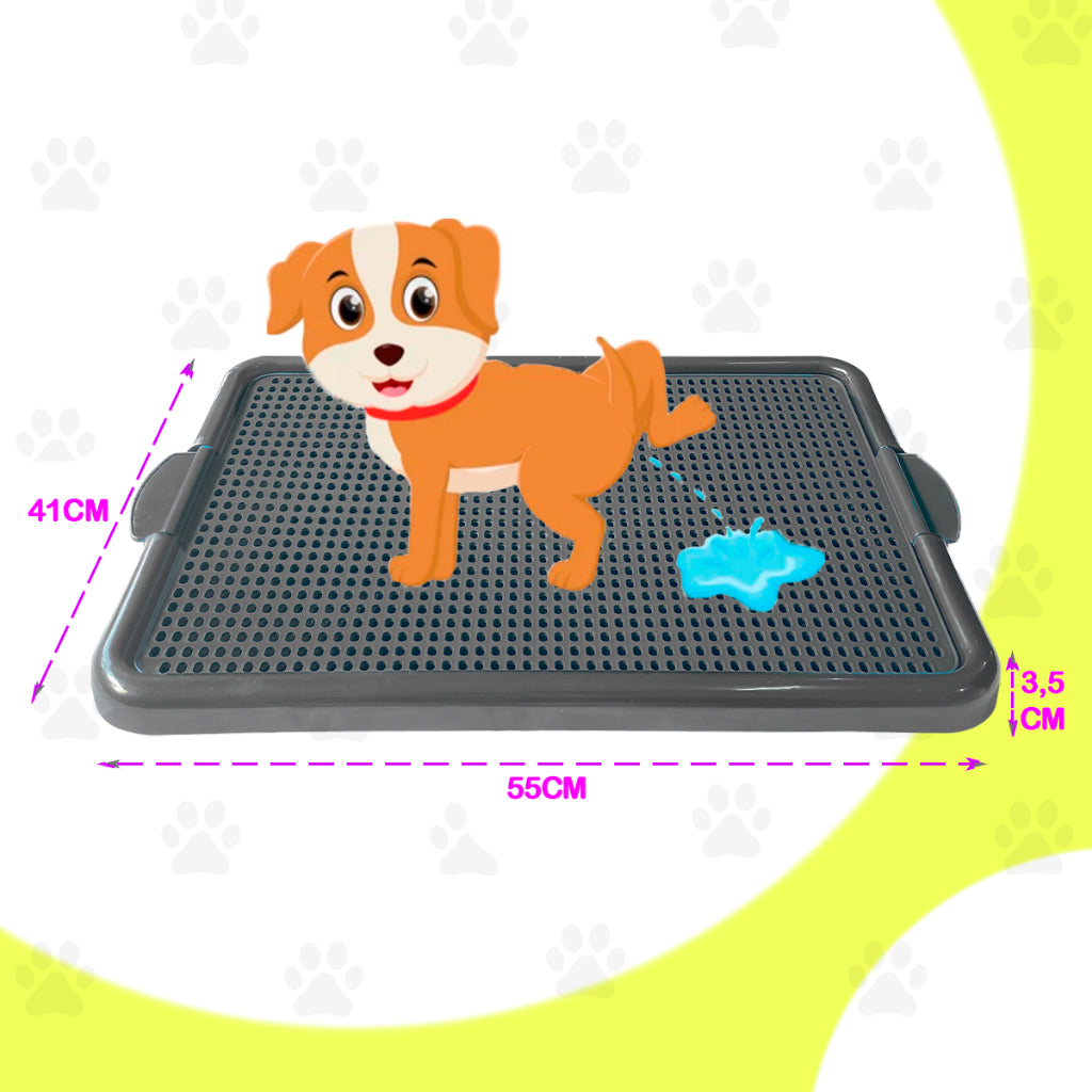 Kit Tapete Higiênico Lavável Grande Sanitário Pet + Xixi Sim Não Gato Cães Banheiro de Cachorro