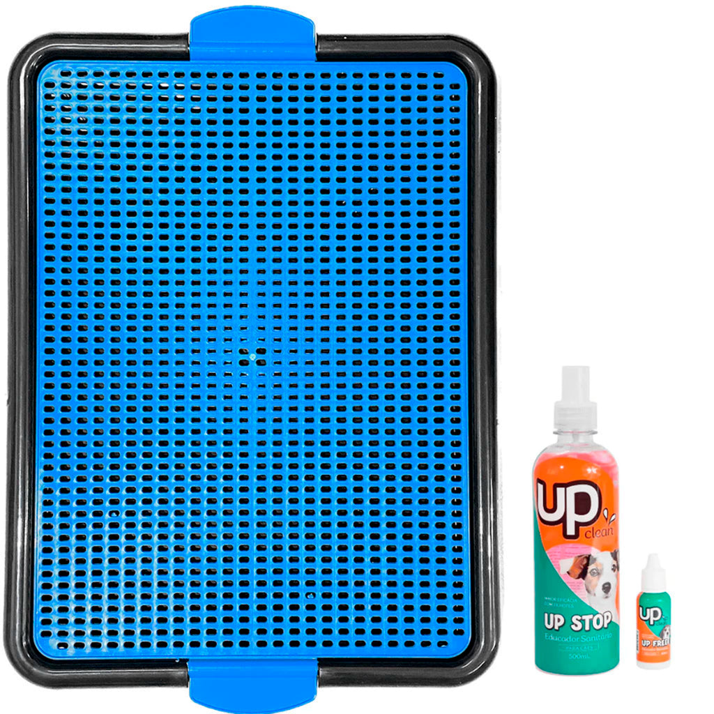 Kit Tapete Higiênico Lavável Grande Sanitário Pet + Xixi Sim Não Gato Cães Banheiro de Cachorro