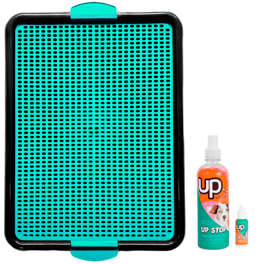 Kit Tapete Higiênico Lavável Grande Sanitário Pet + Xixi Sim Não Gato Cães Banheiro de Cachorro