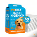 Tapete Higiênico Descartável para Cachorro 50 Unidades 60x60 cm - Fralda Pet Xixi Cão Pequeno Médio