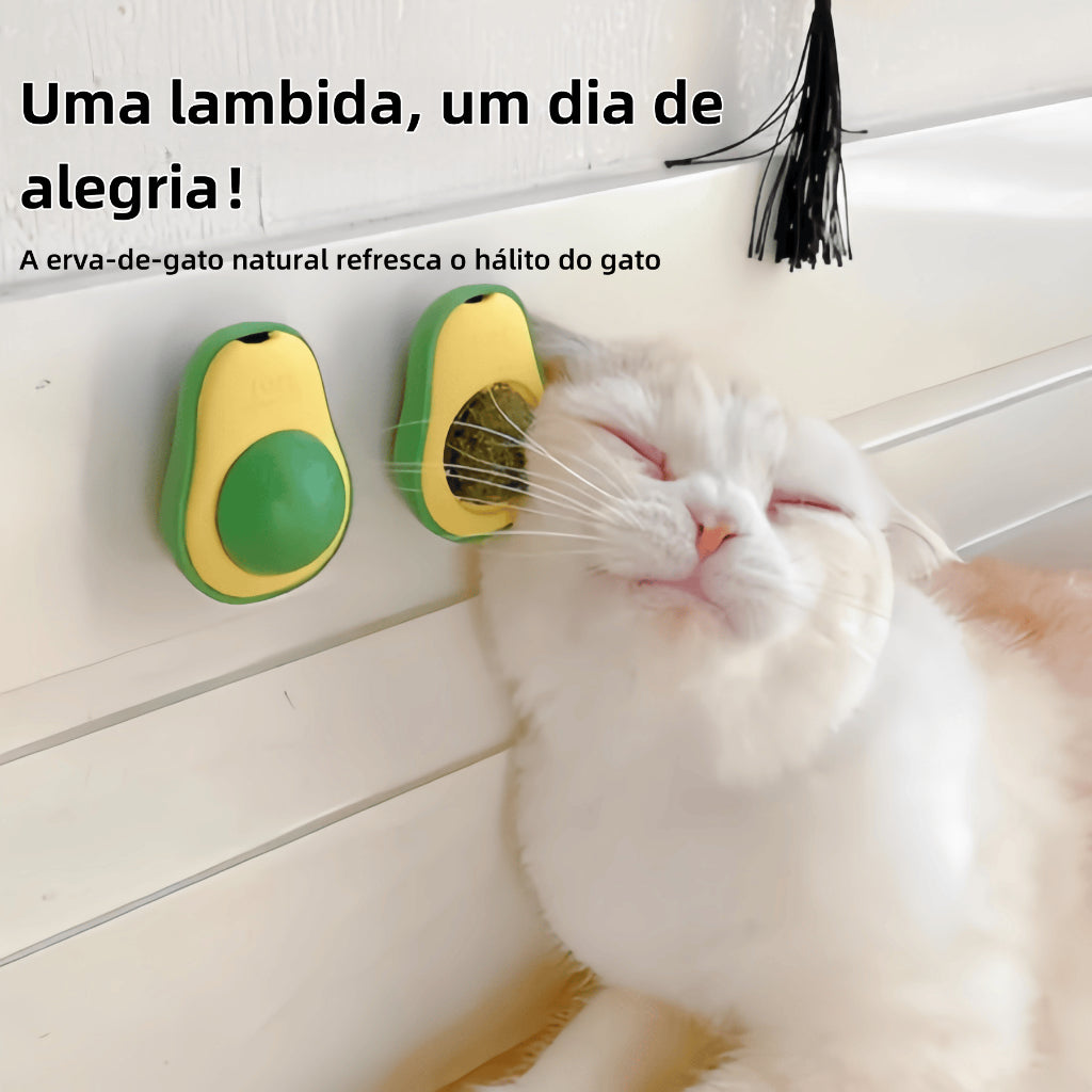 Kit 1-2 Abacate De Brinquedo Para Gatos Com Catnip Erva Gato Natural