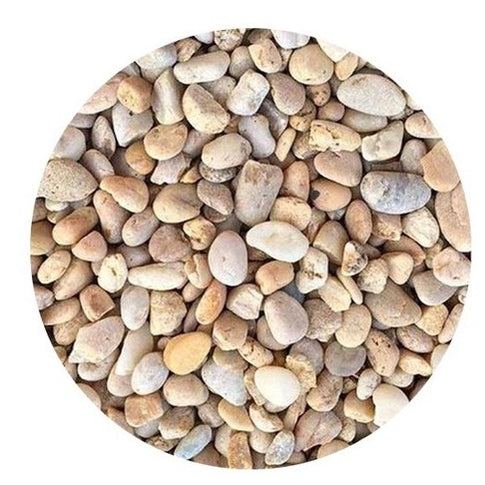Pedra Seixo Natural Pedrinha p/ Aquario 1 kg + 2 Plantas Artificial