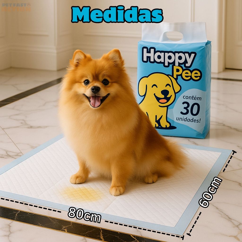 Tapete Higienico 80X60cm Para Cachorro Envio Imediato HappyPee 90 Unidades