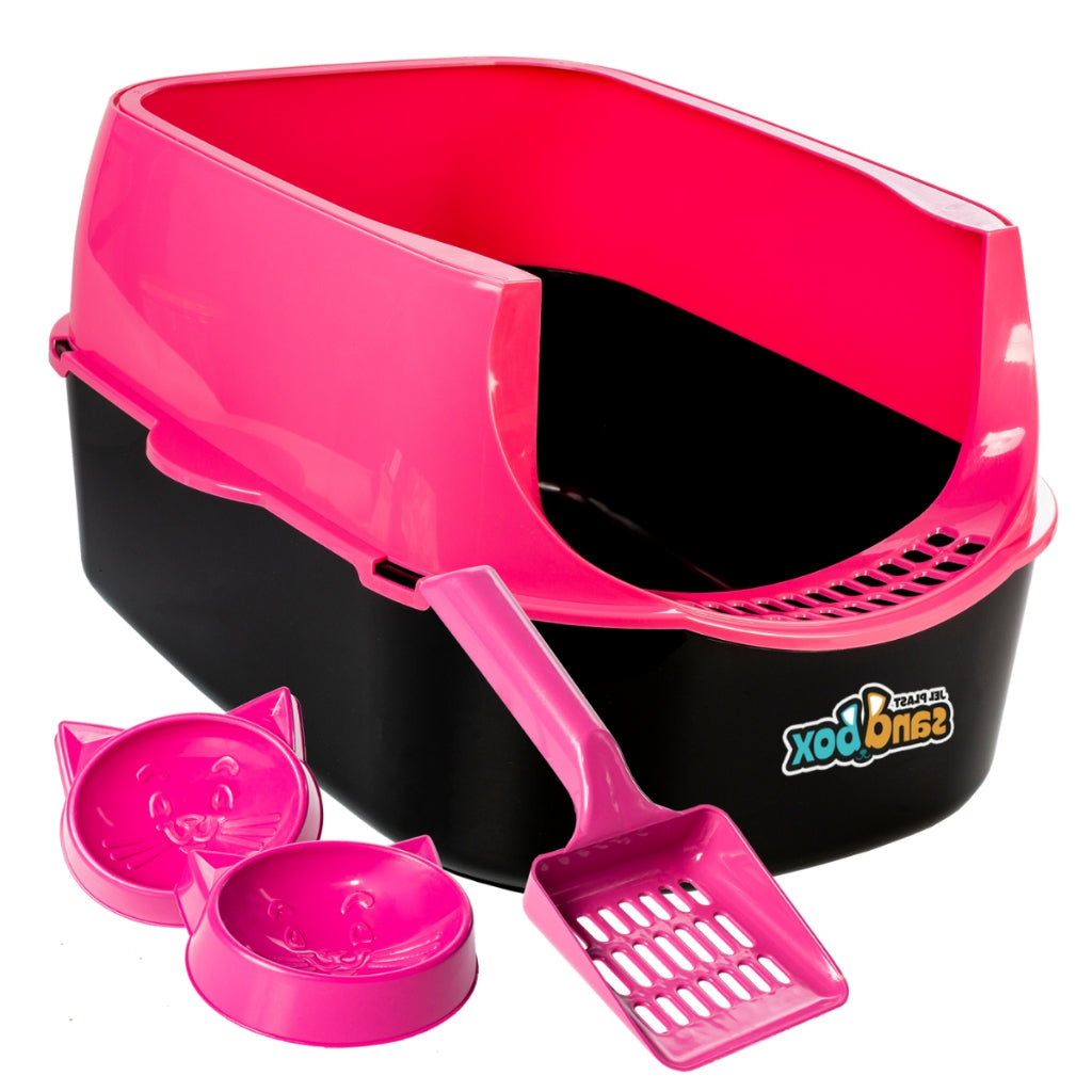 Caixa de Areia para Gatos Banheiro Sanitário Pet Aberta Resistente Furba Sandbox Gato