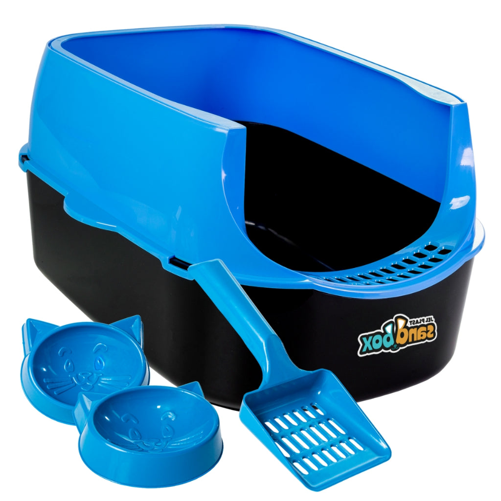 Caixa de Areia para Gatos Banheiro Sanitário Pet Aberta Resistente Furba Sandbox Gato