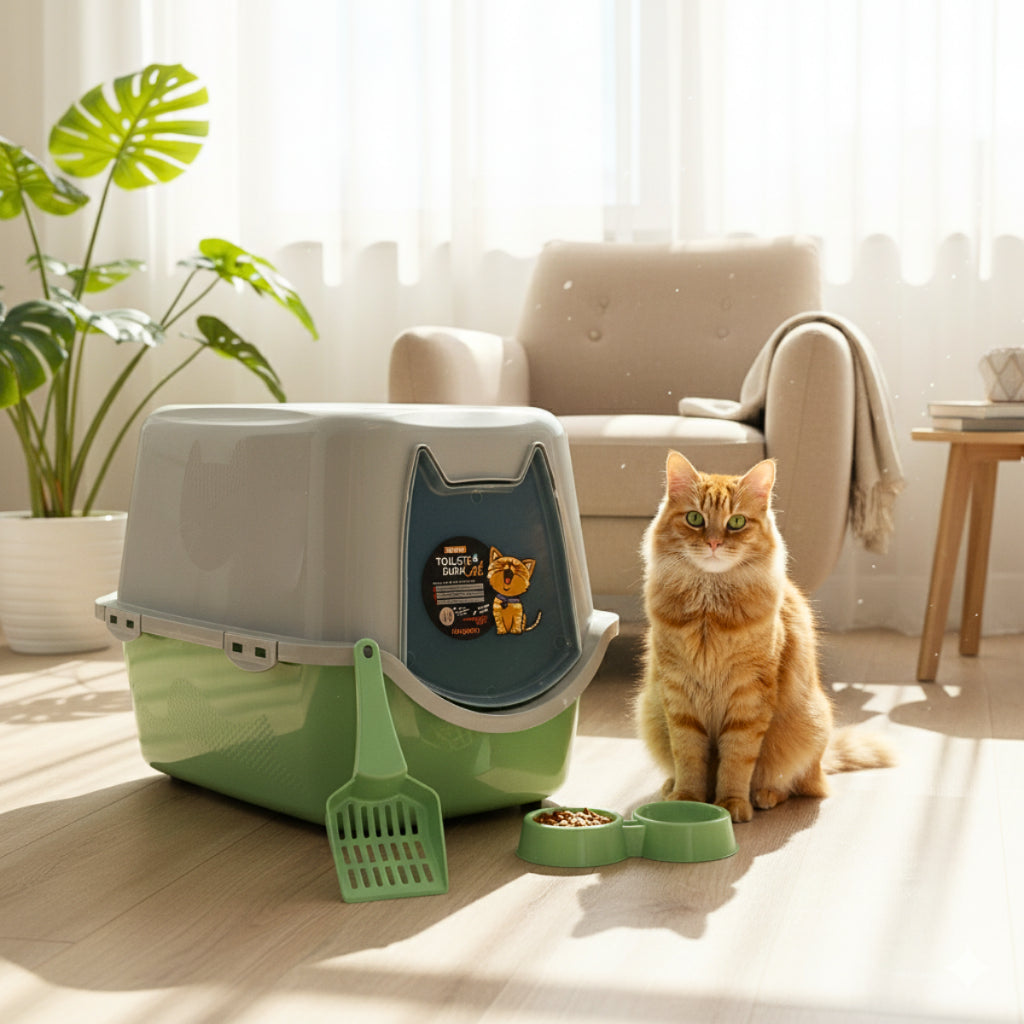 Caixa Areia Fechada Banheiro Toalete Sanitário Gato Antiodor Durapets