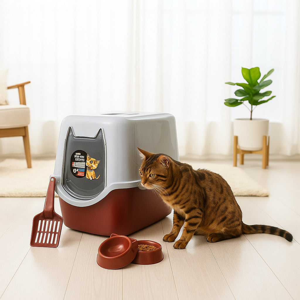Caixa Areia Fechada Banheiro Toalete Sanitário Gato Antiodor Durapets