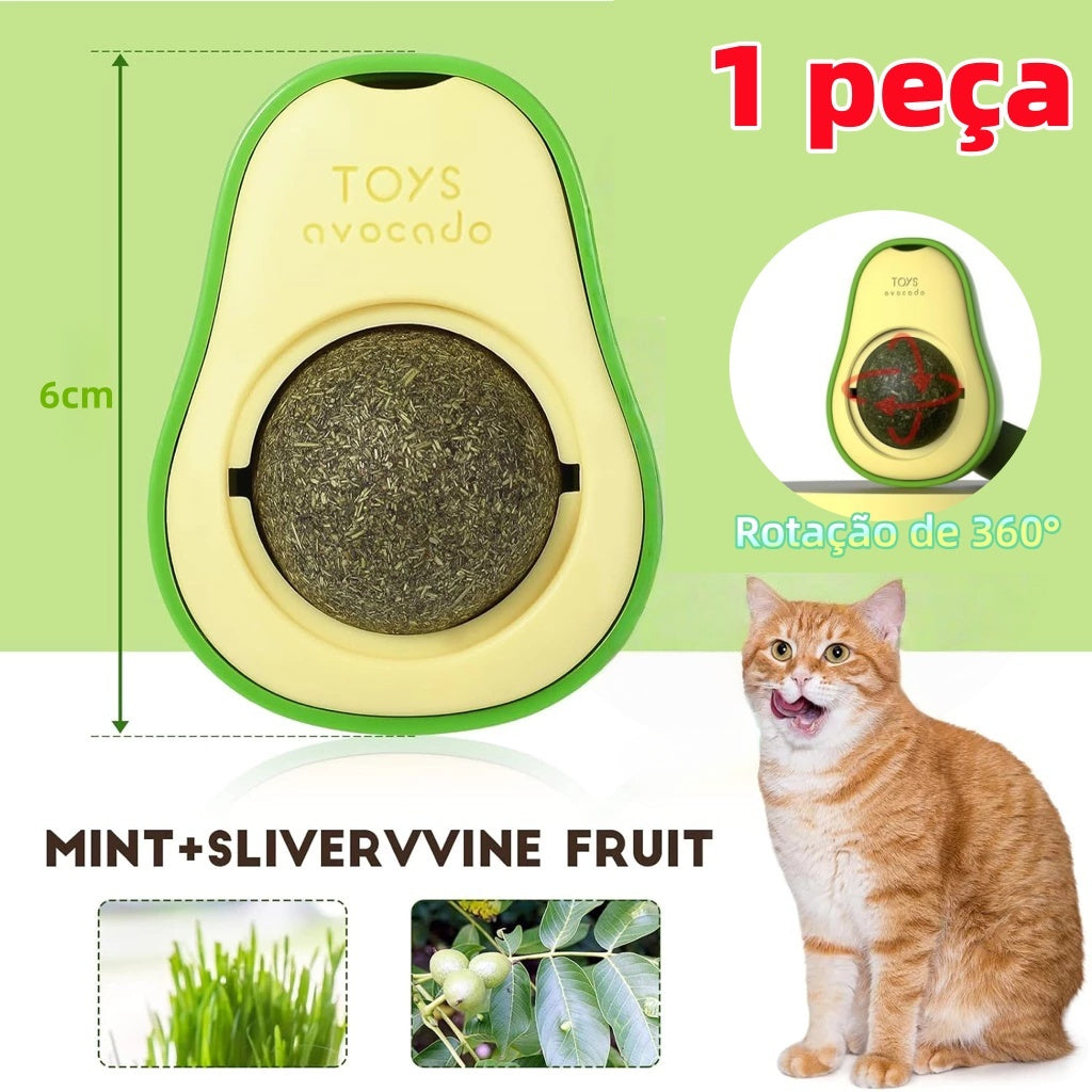 Kit 1-2 Abacate De Brinquedo Para Gatos Com Catnip Erva Gato Natural