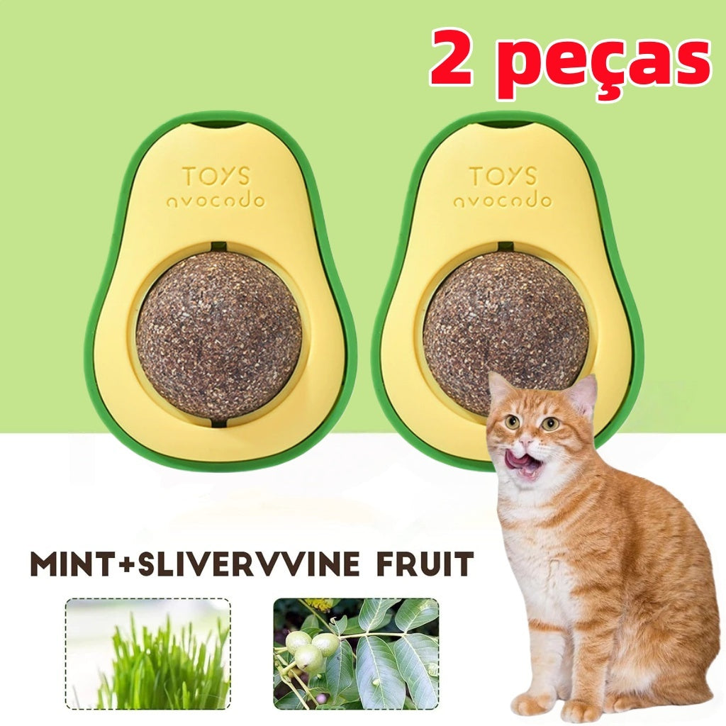 Kit 1-2 Abacate De Brinquedo Para Gatos Com Catnip Erva Gato Natural