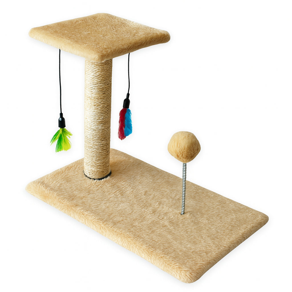 Arranhador Para Gatos Poste Brinquedo Bolinha Interativo
