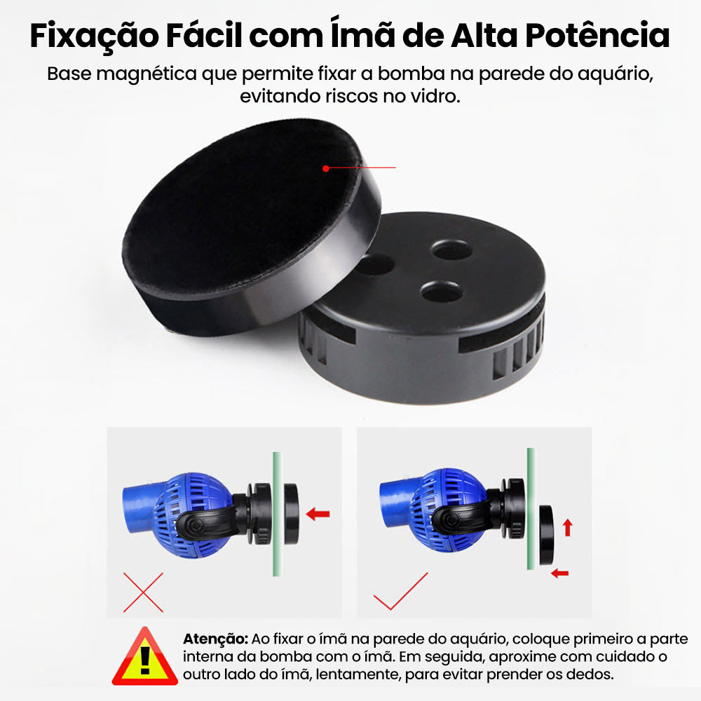Bomba de Circulação Ondas Dupla para Aquário Silenciosa, para Remoção de Detritos e Oxigenação