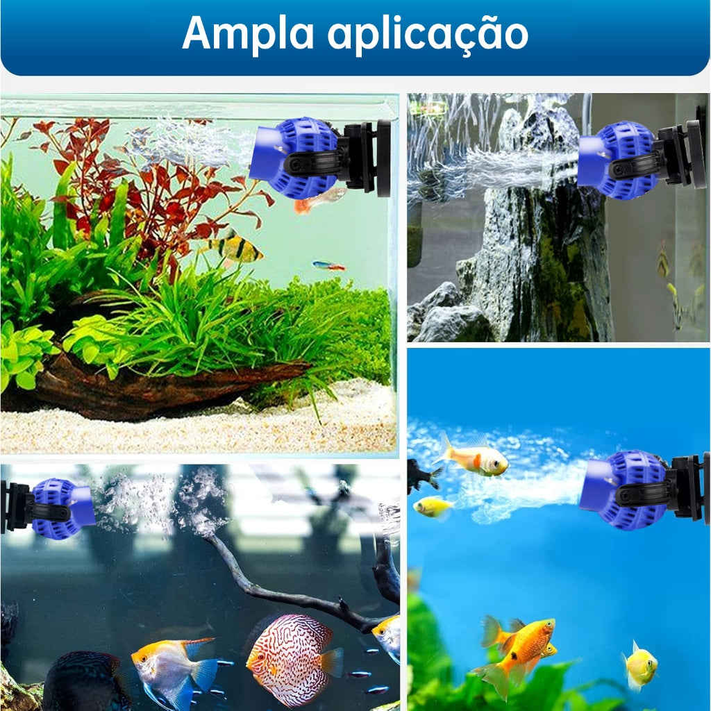 Bomba de Circulação Ondas Dupla para Aquário Silenciosa, para Remoção de Detritos e Oxigenação