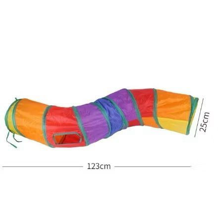 Túnel Inteligente Dobrável em T para Gatos | Brinquedo Interativo com 3 Saídas e Janela