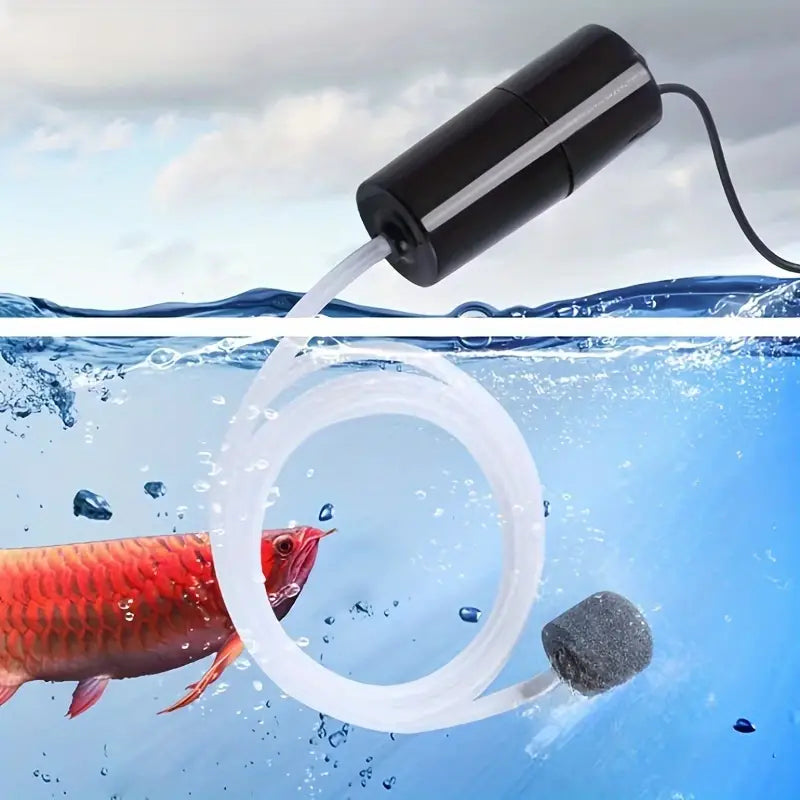Bomba De Oxigênio/Ar Compressor Filtro USB Portátil Para Aquario De Peixes 12v Silencioso