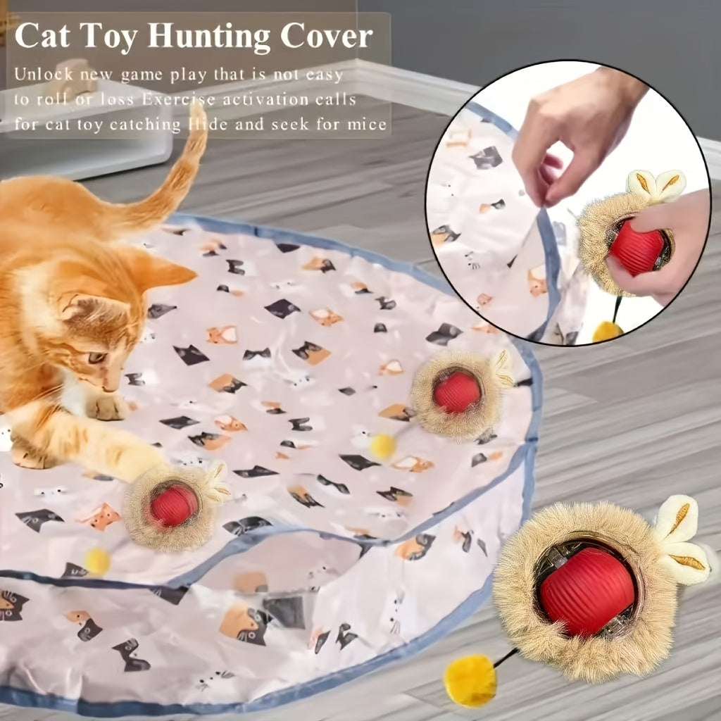 Brinquedo de bola interativo recarregável para gatos - Carregamento automático USB, sensor de movimento