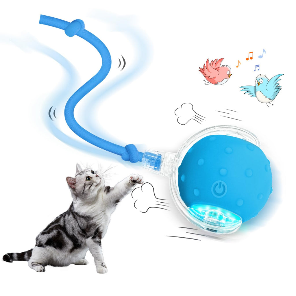 Brinquedos Inteligentes Para Gatos Bola De Rolamento Automática Cauda Falsa Recarregável Elétrico