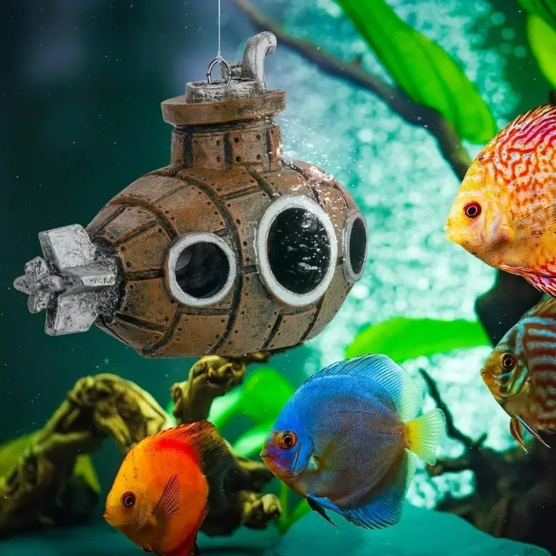 Decoração Para Aquário Submarino–Decoração Temática Subaquática e Abrigo Natural
