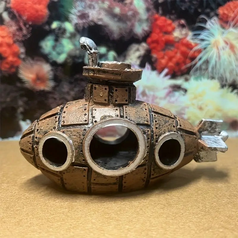 Decoração Para Aquário Submarino–Decoração Temática Subaquática e Abrigo Natural