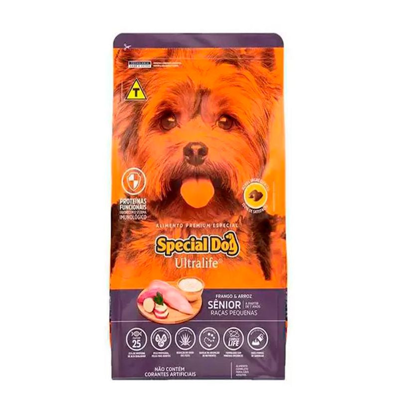 Ração Special Dog Ultralife Para Cães Sênior Raças Pequenas Frango E Arroz 3kg