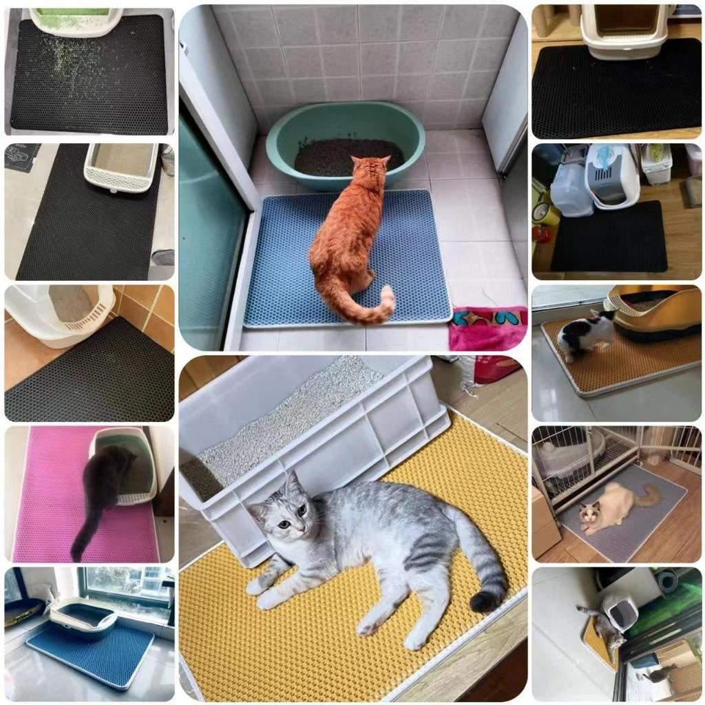 Tapete Higiênico EVA Coletor de Areia Para Gato Lavável Dupla Camada - tamanho G