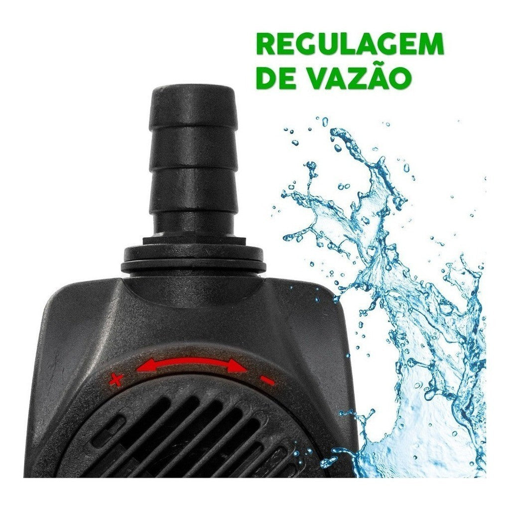 Bomba Submersa 2500L/h para Lagos, Aquários e Fontes - Altura 2,7m, 25W/35w, 110V/220V